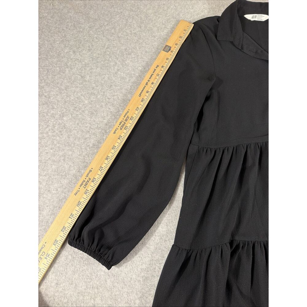 H&M Women’s Black Dress Size 18, Babydoll Dress, 3/4 Sleeve - Picture 4 of 6